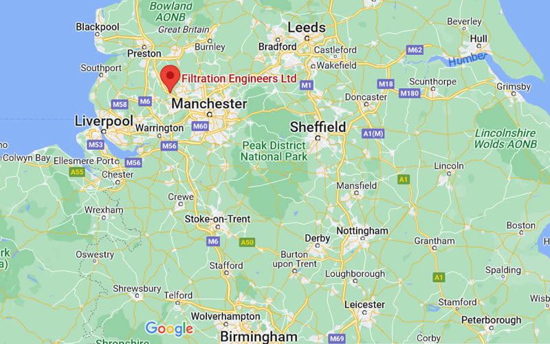 location of Filtration Engineers Ltd